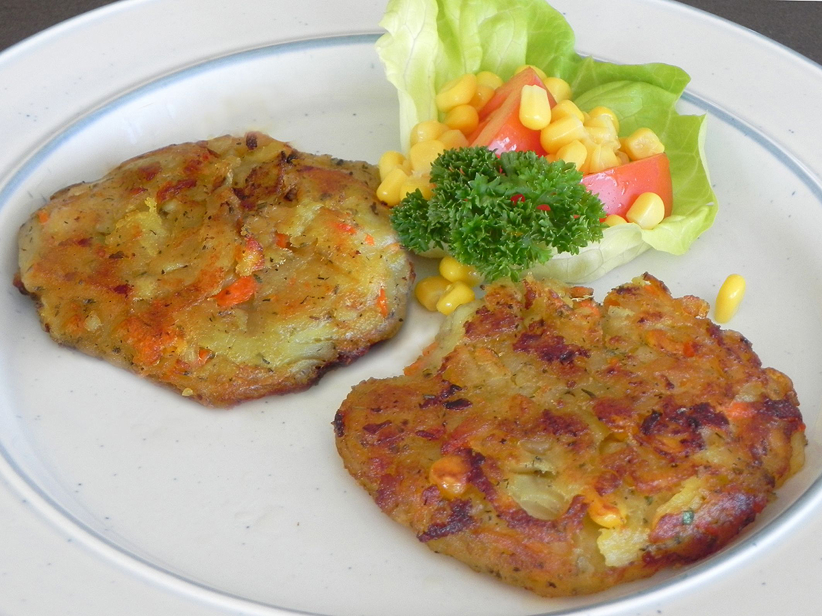 Kartoffel-Gemüse-Puffer • Kartoffelverarbeitung Sautter